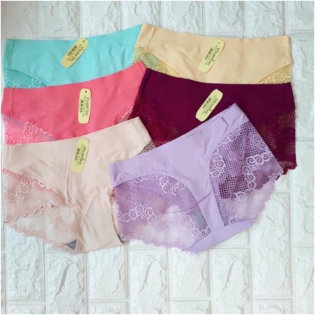 Quần lót nữ phối ren lưới độc đáo cực đẹp, quần lót su ren tàng hình