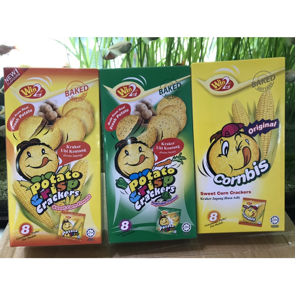 Bánh Potato giòn vị rau Crisp Crackers, Vegetable Flavour (Hộp 160g xanh)