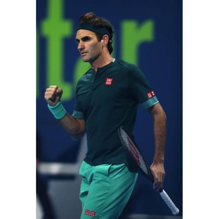 xả tết Bộ Quần Áo Thể Thao Nam Uniqlo Tennis Federer Doha Open 2021 