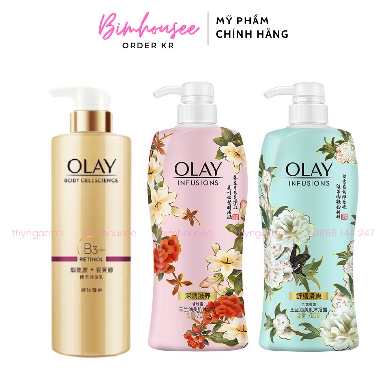 Sữa tắm Olay B3 Retinol dưỡng trắng hương nước hoa