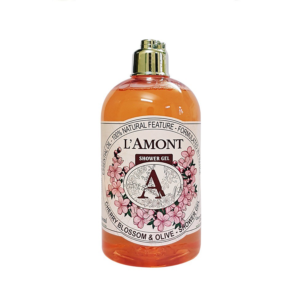 Combo Sữa tắm Cherry Blossom ( hoa anh đào) 500ml và Sữa tắm Strawberry (dâu tây) 500ml -  L'amont En ProvenceSữa tắm