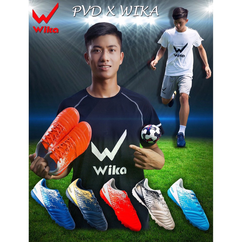 Giày đá bóng Wika Winner Văn Đức đá banh chính hãng sân cỏ nhân tạo TF full box