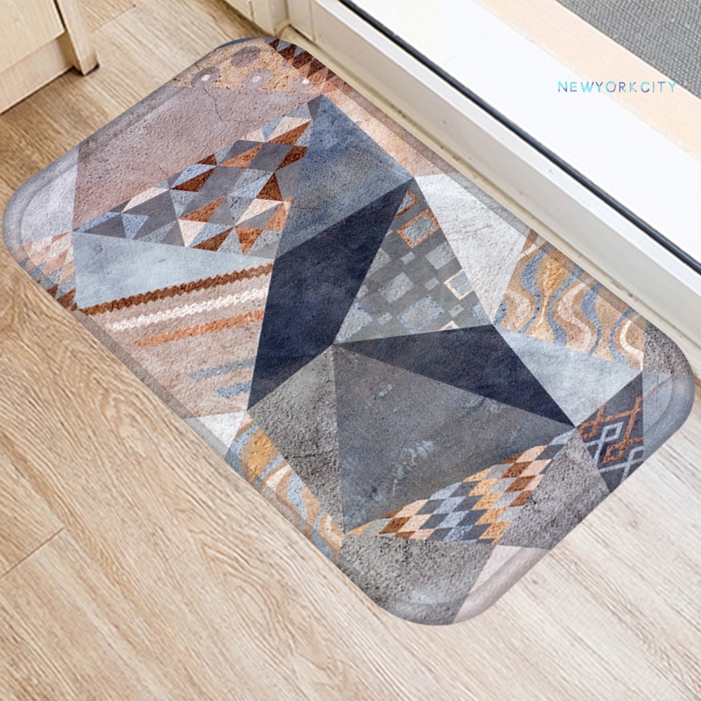 Thảm lót cửa chùi chân Chống Trượt Họa Tiết Hình Học