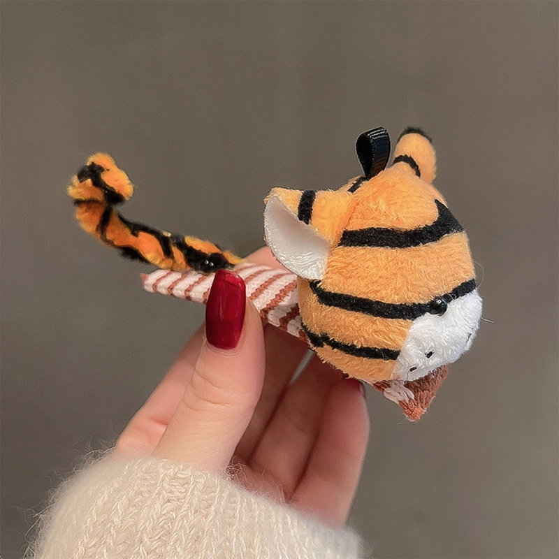 Kẹp Tóc Hình Hổ Hoạt Hình Chống Trượt Dùng Hóa Trang Halloween