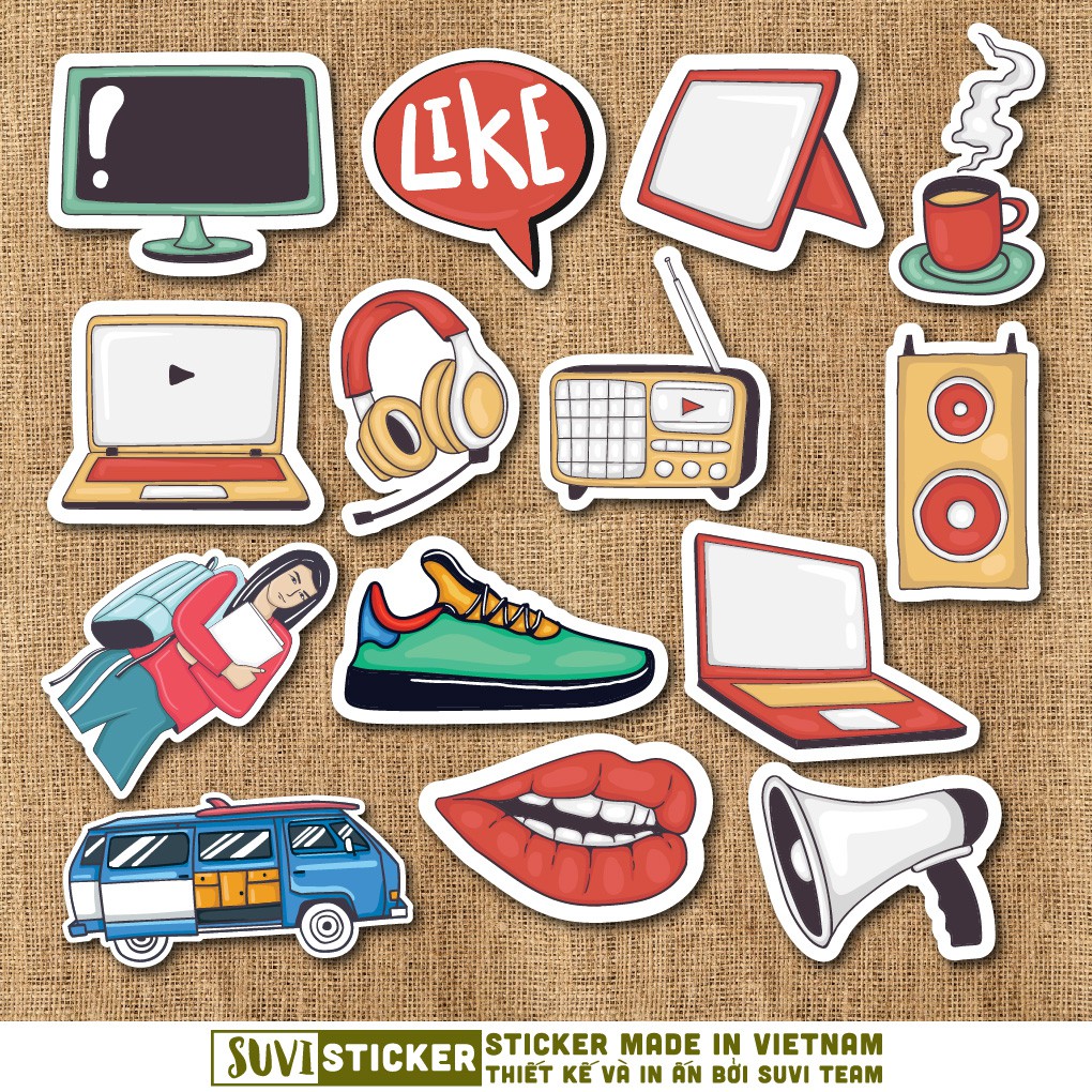 50 Sticker Somethings chống nước sticker dán laptop, điện thoại, đàn guitar, mũ bảo hiểm, vali. MSP: K08