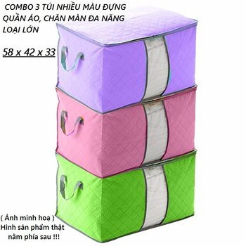 BỘ 2 TÚI VẢI ĐỰNG QUẦN ÁO, CHĂN MÀN TIỆN DỤNG (2 CÁI)