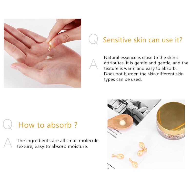 Venzen Tinh chất Hyaluronic Acid dạng viên nang dưỡng ẩm thu nhỏ lỗ chân lông nuôi dưỡng và phục hồi là dna 30