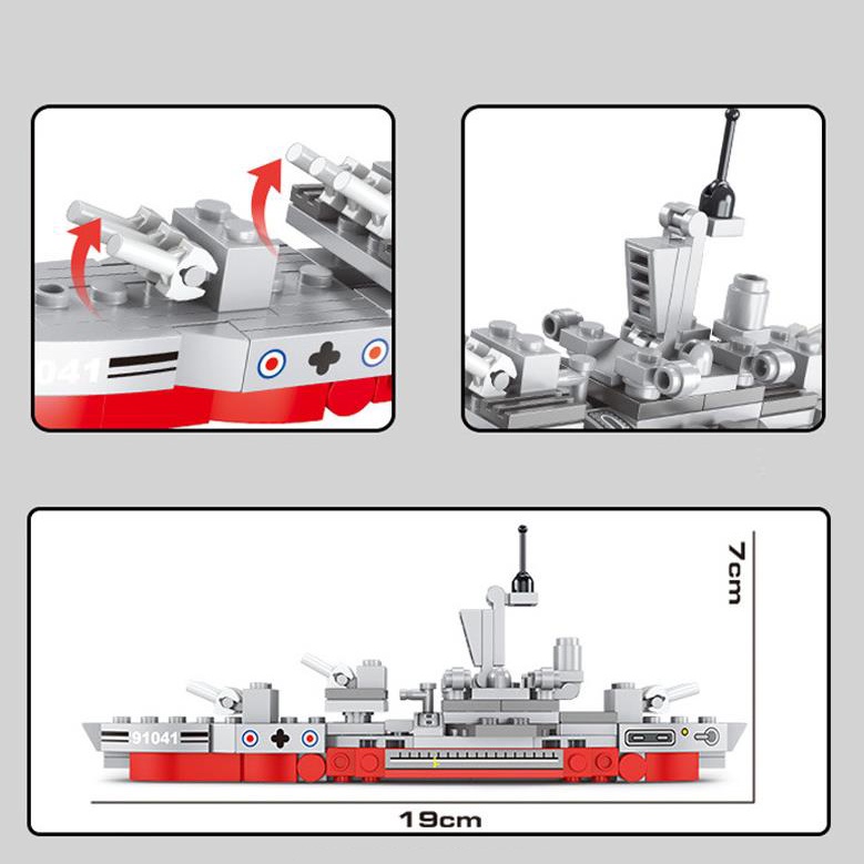 BỘ ĐỒ CHƠI XẾP HÌNH TÀU CHIẾN HẠM, CHIẾN THUYỀN - Đồ Chơi Lắp Ráp Tàu Hải Quân