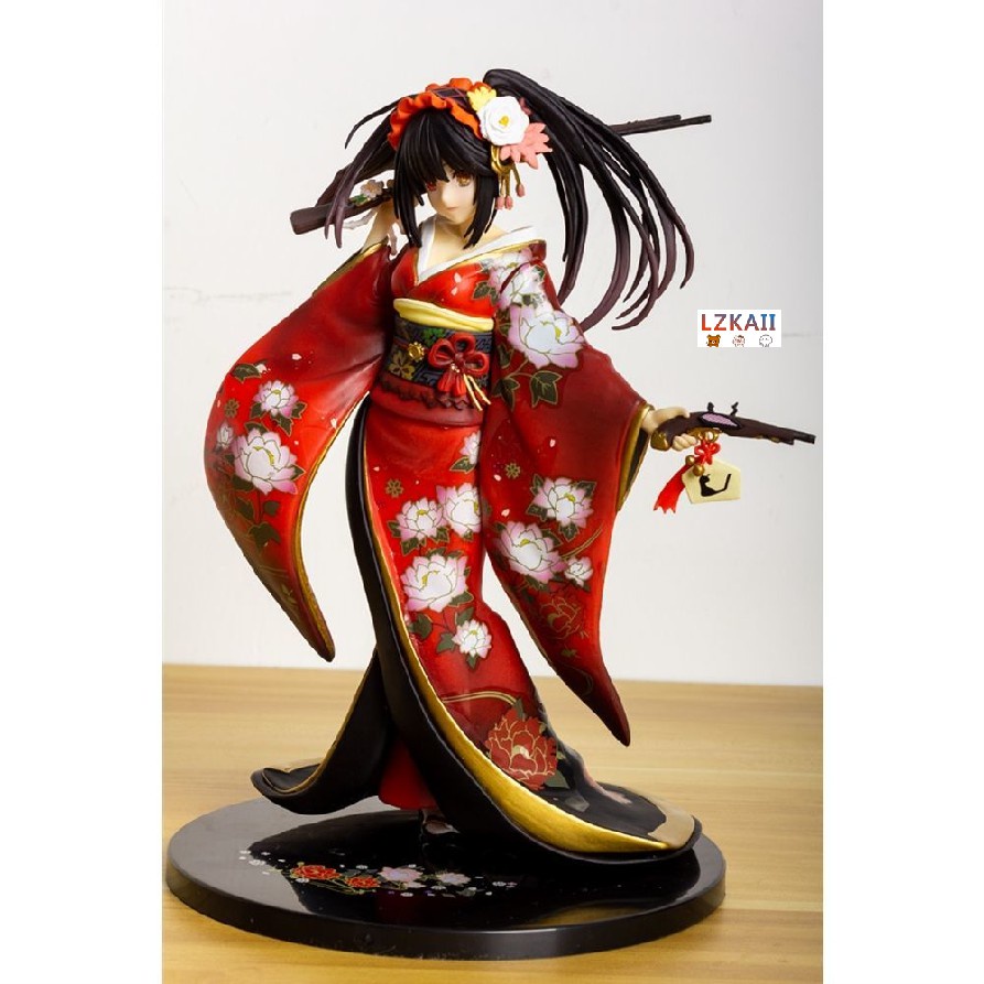 Mô hình nhân vật Tokisaki Kurumi mặc Kimono 23cm bằng PVC