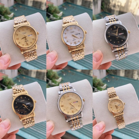 Đồng Hồ Nam citizen Sapphire CZ021 Mặt caro Cọc đá Máy Pin Nhật Chống xước Tuyệt Đối