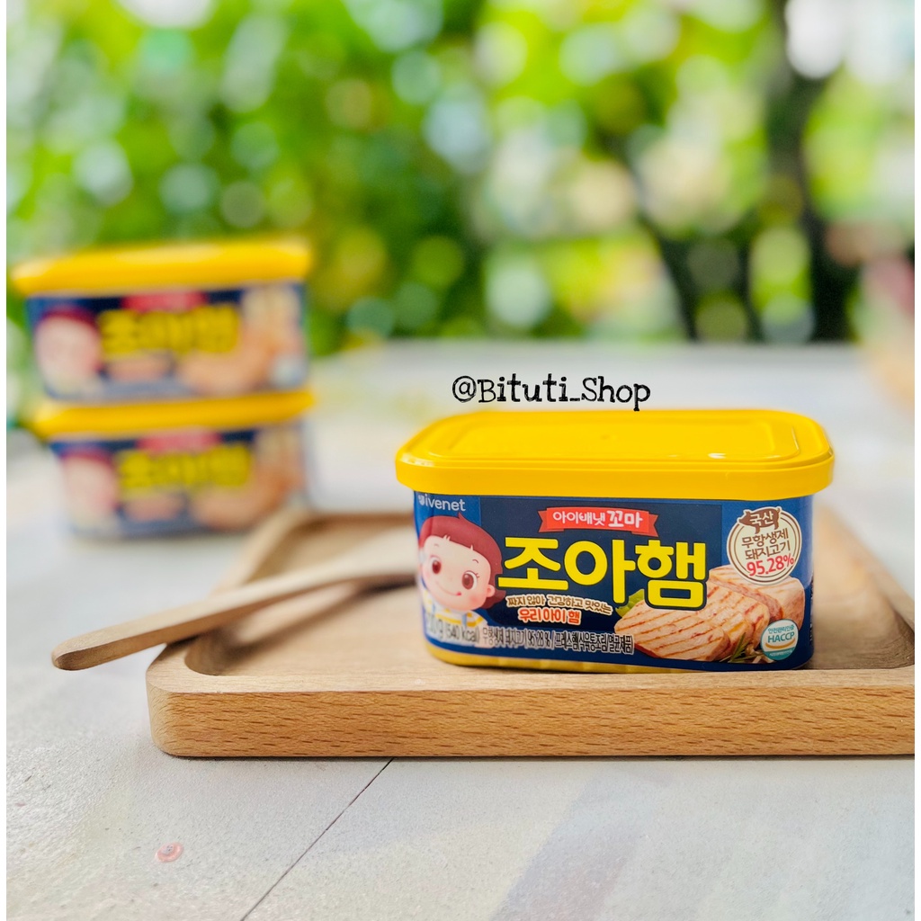 Thịt heo hộp Spam Ivenet cho bé từ 1 tuổi (hộp 200gr) - Hàng air Bituti Shop
