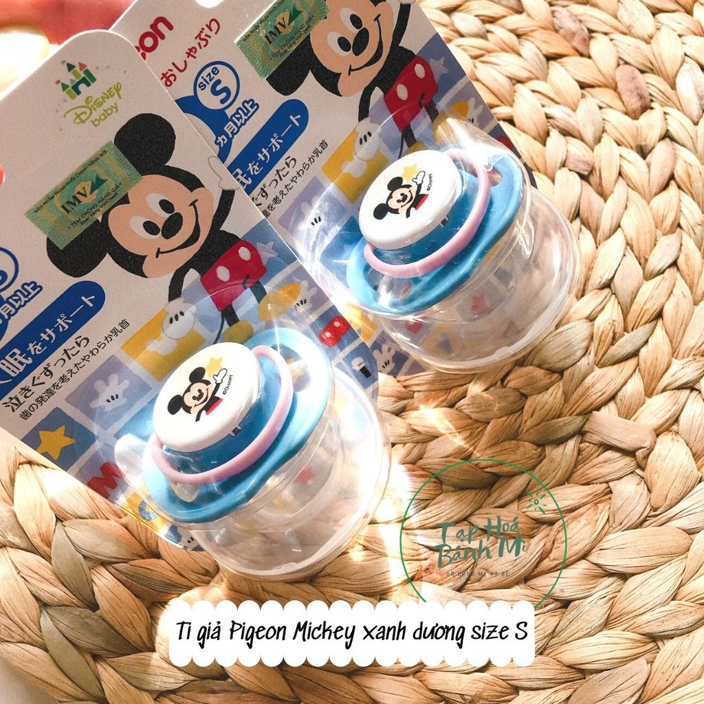 Ti giả Pigeon Mickey size S cho trẻ 0-3 tháng tuổi (2 màu)