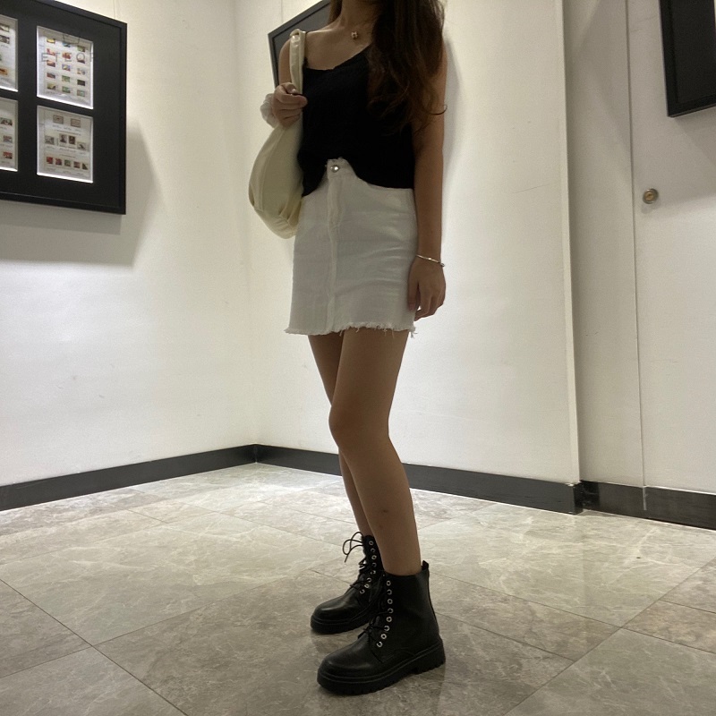 Chân Váy Jean Lưng Cao Phong Cách Hàn Quốc Hợp Thời Trang | BigBuy360 - bigbuy360.vn