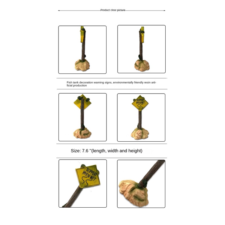 Biển Cảnh Báo Bể Cá Cảnh Báo Phong Cảnh Quan Trang Trí Nhỏ Sáng Tạo Bằng Nhựa resin Thủ Công