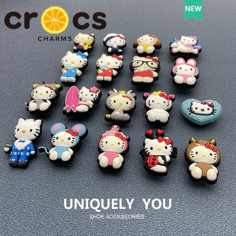 Crocs Móc Khóa Hình Mèo Hoạt Hình Dễ Thương Trang Trí Giày crocs