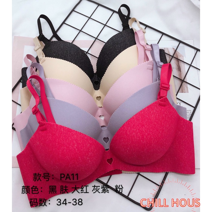 Áo lót su đúc muối tiêu KHOÉT TIM MỚI, đệm dày bàn tay nâng ngực