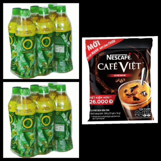 2 Lốc TRÀ XANH KHÔNG ĐỘ 455ML
