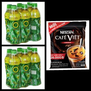 2 lốc trà xanh không độ 455ml