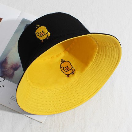 MŨ BUCKET 2 MẶT THÊU HÌNH CHÚ VỊT SIÊU DỄ THƯƠNG CHO NAM NỮ