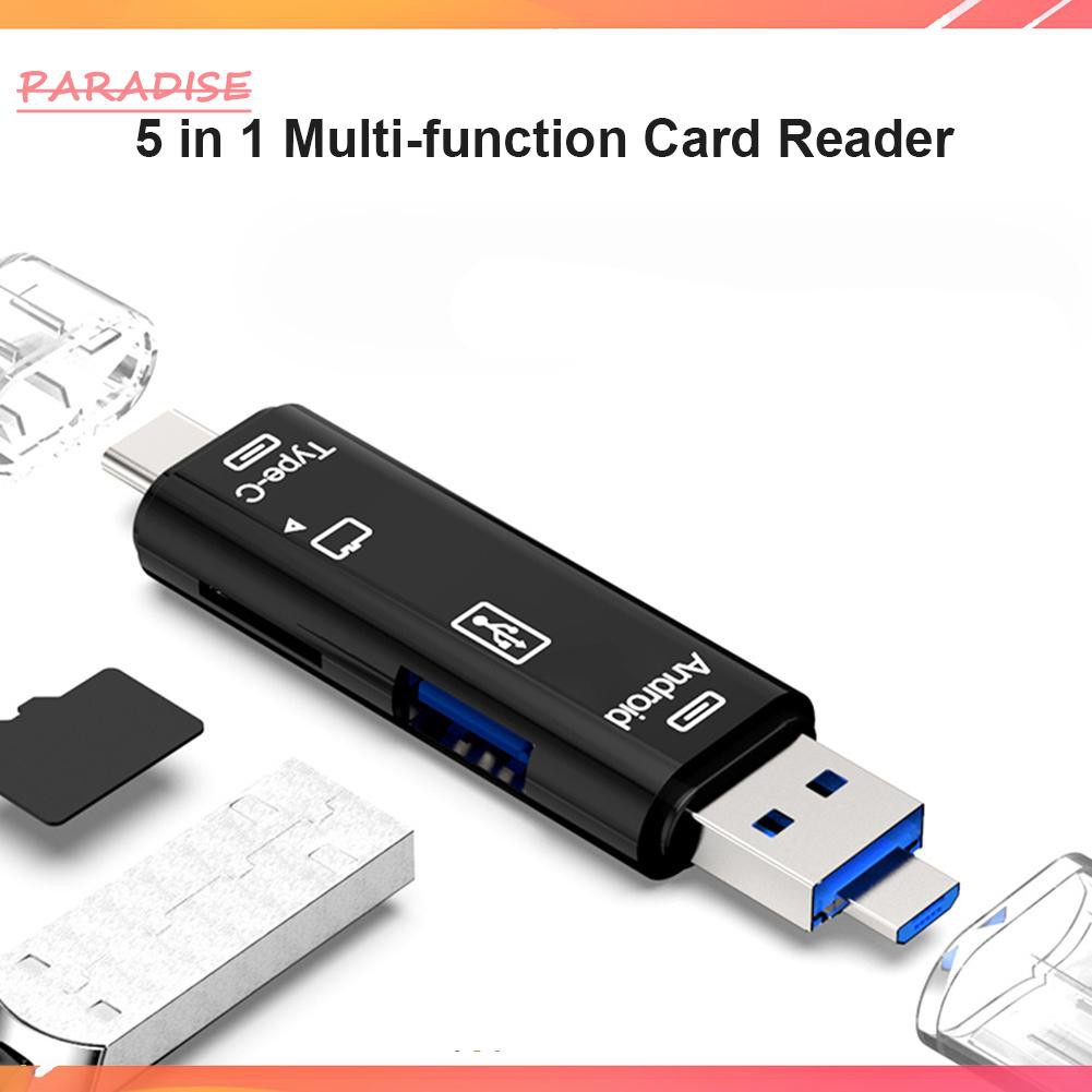 Đầu Đọc Thẻ Nhớ Micro Usb Otg 5 Trong 1 Cho Điện Thoại Laptop | BigBuy360 - bigbuy360.vn