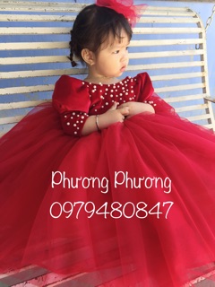Đầm nhung công chúa cho bé
