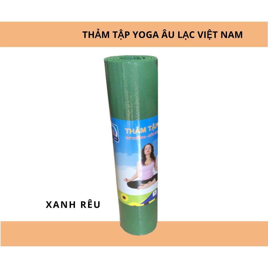 Thảm tập yoga ÂU LẠC 9 ly - Tặng túi đựng thảm thêu chính hãng