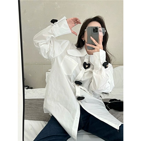 ÁO SƠ MI ĐÍNH TIM CÁCH ĐIỆU