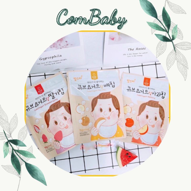 Sữa chua khô hoa quả Momsmi nội địa Hàn cho bé từ 6m