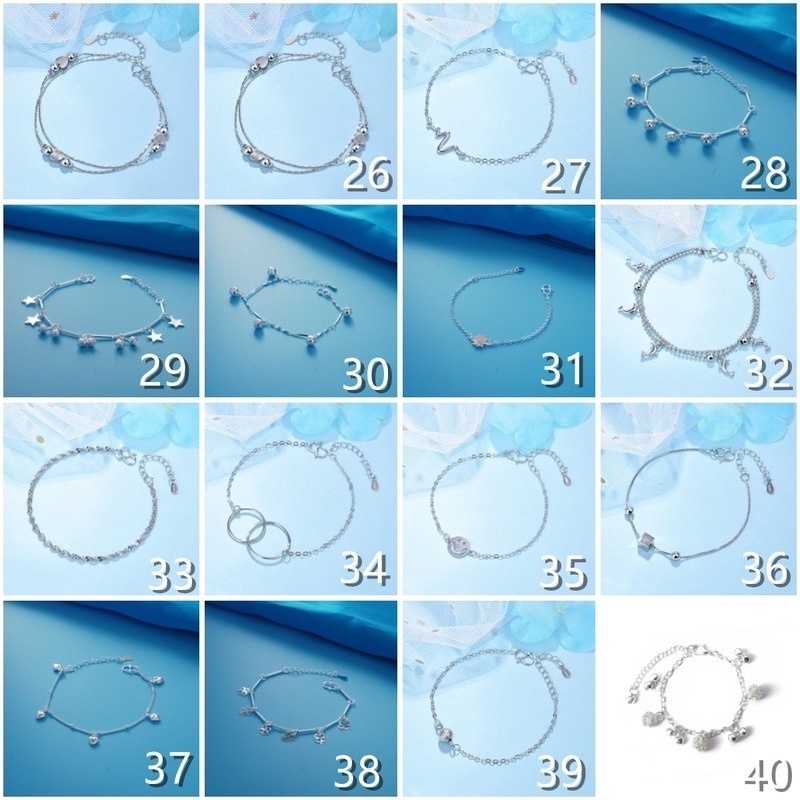 Vòng Tay Mạ Bạc 925 Phong Cách Hàn Quốc Đơn Giản Thời Trang Dành Cho Nữ