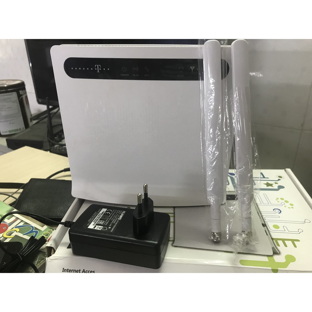 Bộ phát wifi 4G HUAWEI B593 B593S-12 kèm 2 Anten Tốc độ 4G 100Mbps