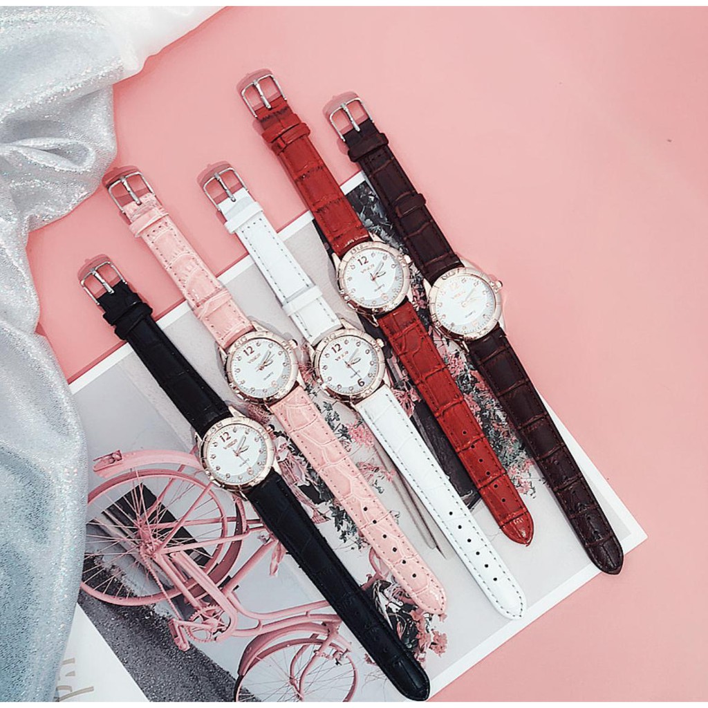 [CỰC ĐẸP] ĐỒNG HỒ NỮ DÂY DA VISER Q9 MẶT ĐÍNH NGỌC SIÊU SANG CHẢNH CỰC ĐẸP | BigBuy360 - bigbuy360.vn