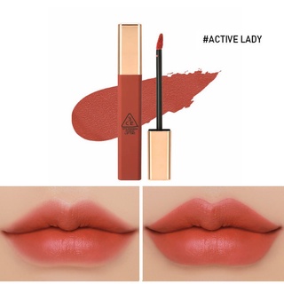 Son kem 3CE ACTIVE LADY Cloud Lip Tint - Màu Hồng Cam Đất