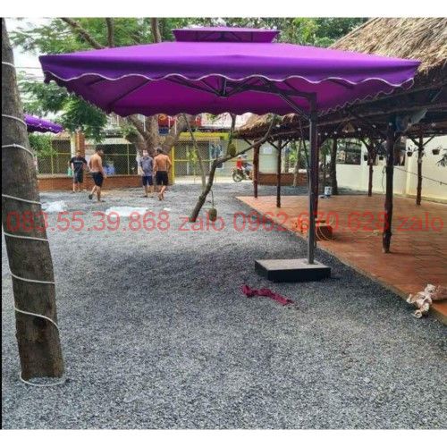 dù lệch tâm vuông 3,5 x 3,5m khung sắt hộp 10x10