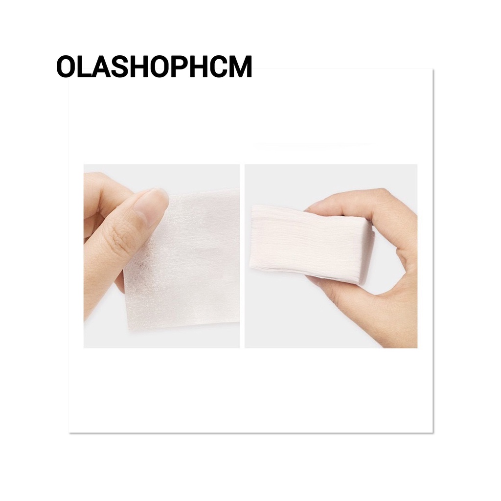 Bông tẩy trang cotton hộp 100 miếng mềm mịn
