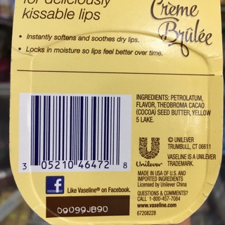 Son Dưỡng Môi Vaseline Màu Trắng 7g