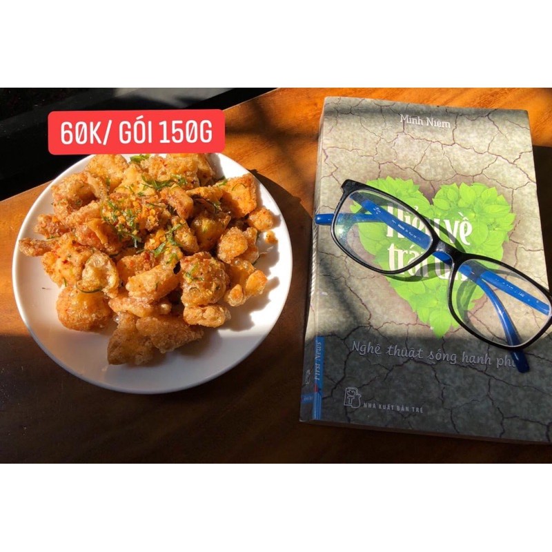 &lt; SIÊU NGON- GIÒN RỤM) Tóp mỡ chiên lá chanh Keto (150g)