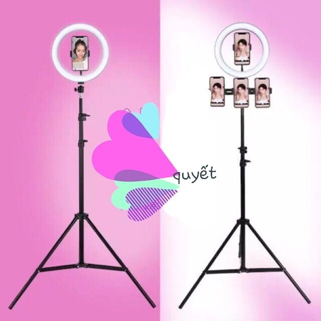 Đèn Livestream 33 , 26 ,16 cm kèm 4 kẹp đt chân cao 2m.
