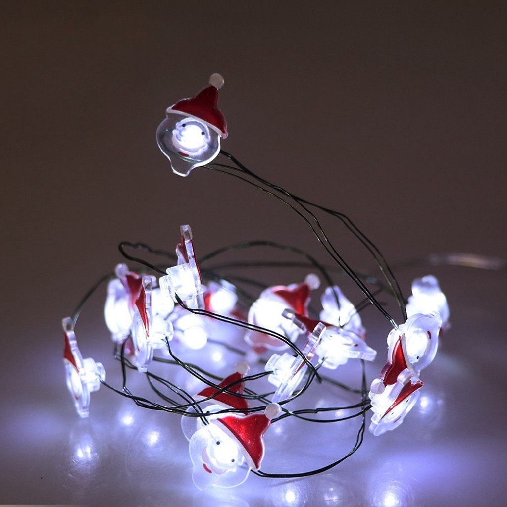 Dây đèn led 30 bóng dài 3m hình Santa trang trí giáng sinh noel phòng ngủ GIVASOLAR-ML7