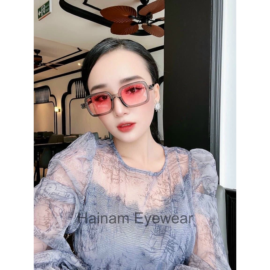 Kính râm nam nữ Hainam Eyewear mắt vuông màu sắc thời trang KUBO