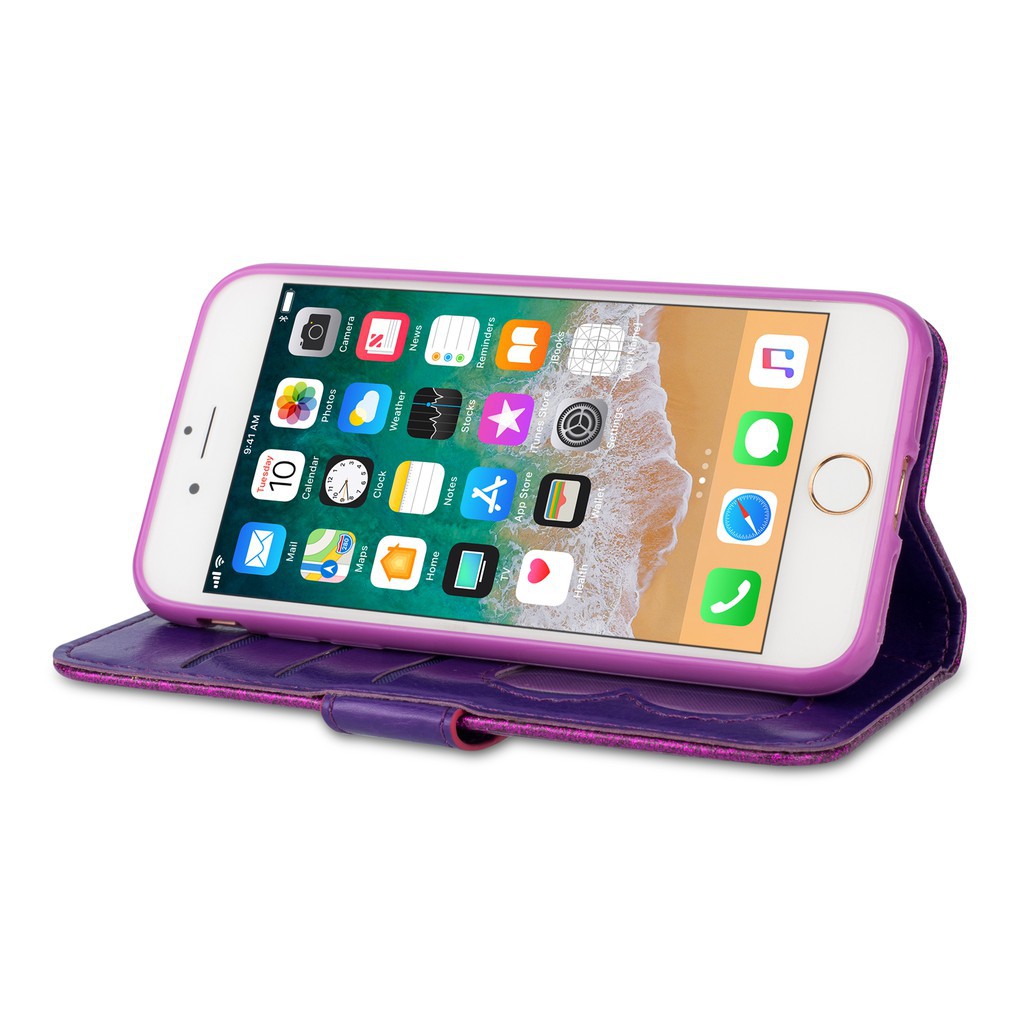 Luxurymulti-function zipper Phone bag for iPhone 7 8 PLus Flip stand cover | BigBuy360 - bigbuy360.vn