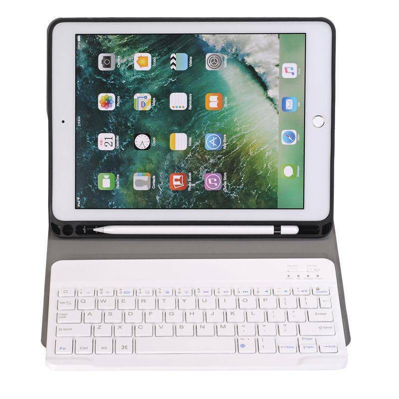 For iPad 7th Gen 10.2 2019 Wireless Bluetooth Keyboard + Flip PU Leather Stand Shockproof Case Cover | BigBuy360 - bigbuy360.vn