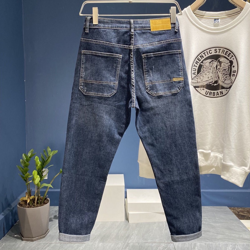 Quần Jean Dài Dáng Ôm Thời Trang Thu Đông Cá Tính Cho Nam 28-36 5