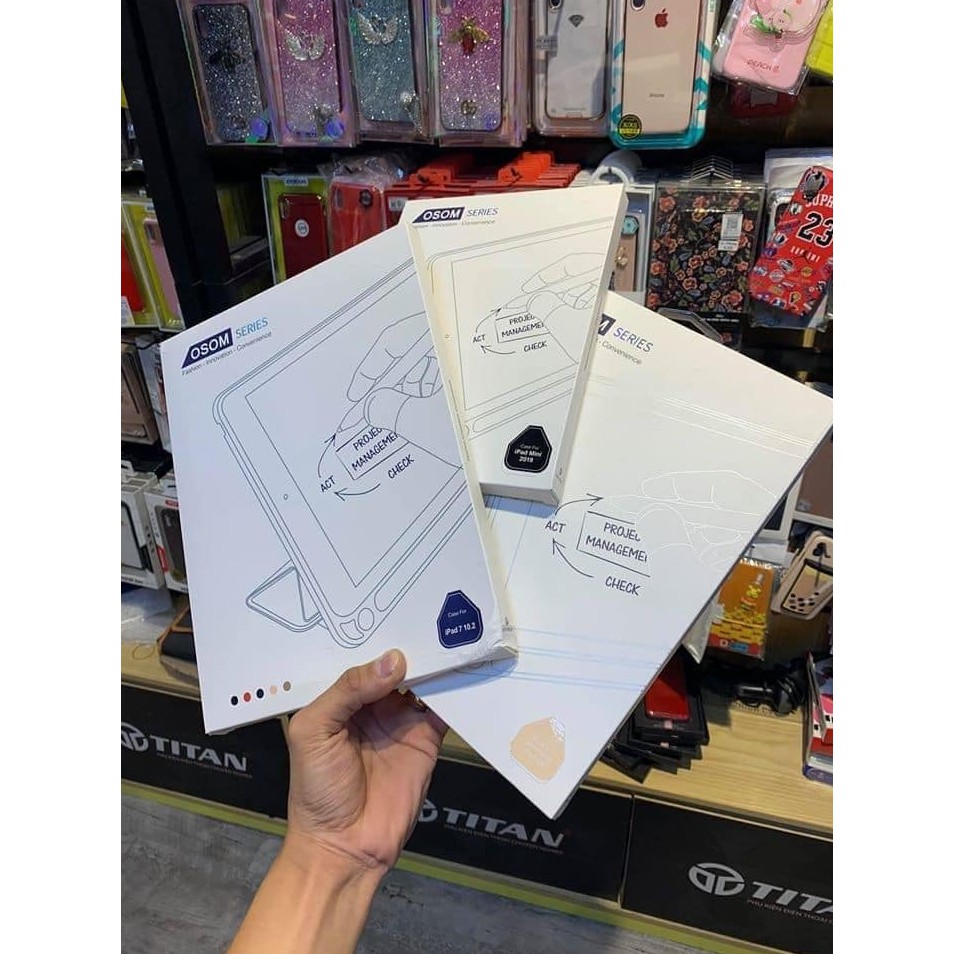 Bao da Dux Ducis OSOM I.pad 10.5/ 9.7/ Gen7/ Pro 11/ Mini 4/ Mini 5 có khe đựng bút