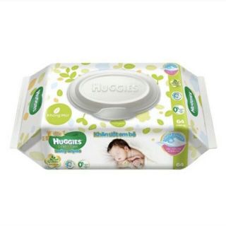 Khăn ướt không mùi Huggies 64 tờ)