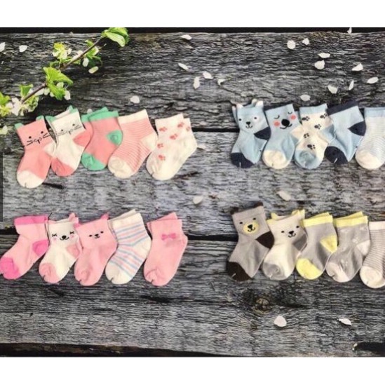 (Lẻ = sỉ rẻ nhất) Sét 5 Đôi Tất Lưới Kids Socks Loại Đẹp