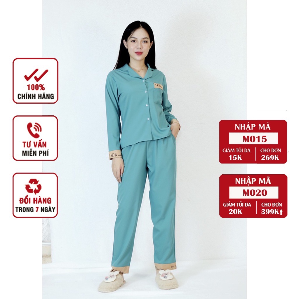 Đồ Bộ Pijama Lụa Satin Cao Cấp, Tay Ngắn, Quần Dài,Viền Thêu Chữ Ký [VIDEO ẢNH THẬT] - 𝑴𝑰𝑵𝑺𝑯𝑶𝑷