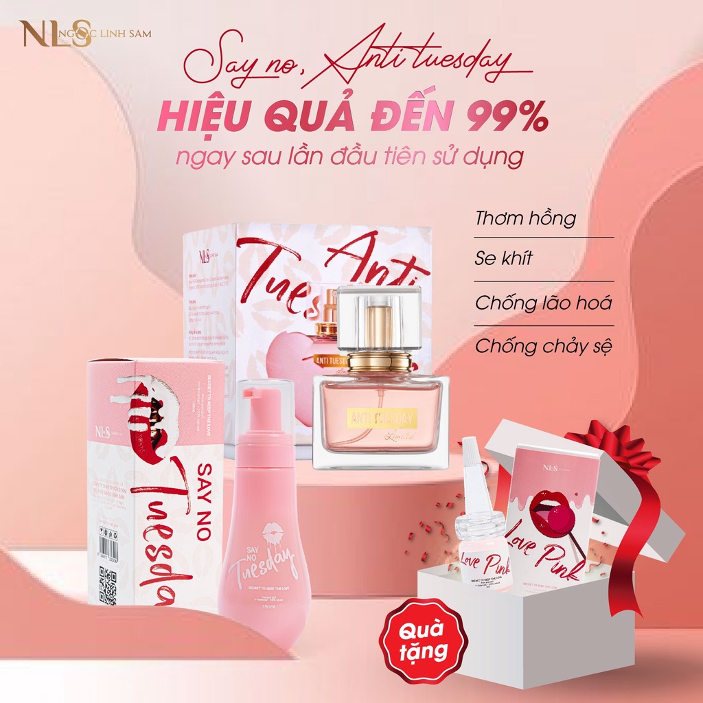Dung Dịch Vệ Sinh Say No Tuesday & Nước Hoa Xịt Anti Tuesday - Combo Cho "Cô Bé" Thơm Hồng.