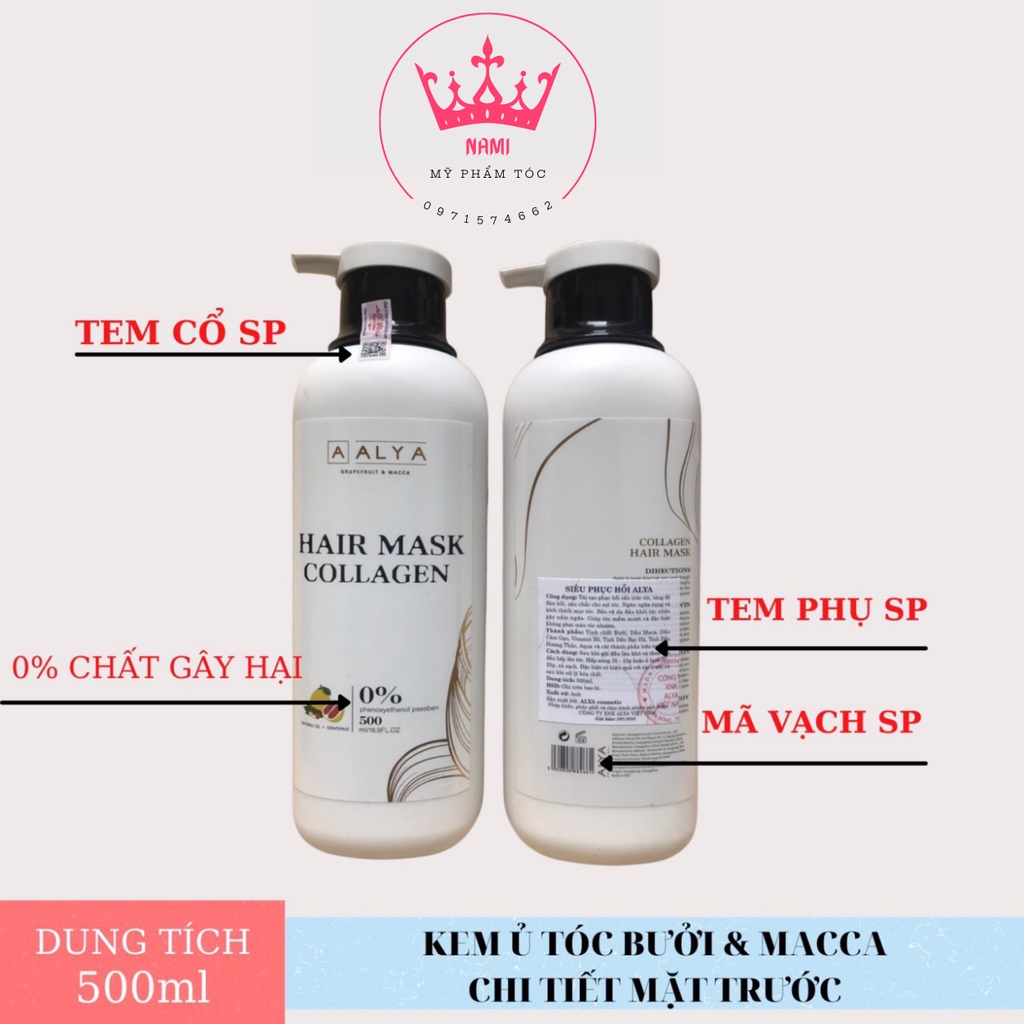 Kem Hấp Ủ Tóc Bưởi Grapefruit Macca Collagen Phục Hồi Siêu Mềm Mượt 500ML. HÀNG CHÍNH HÃNG