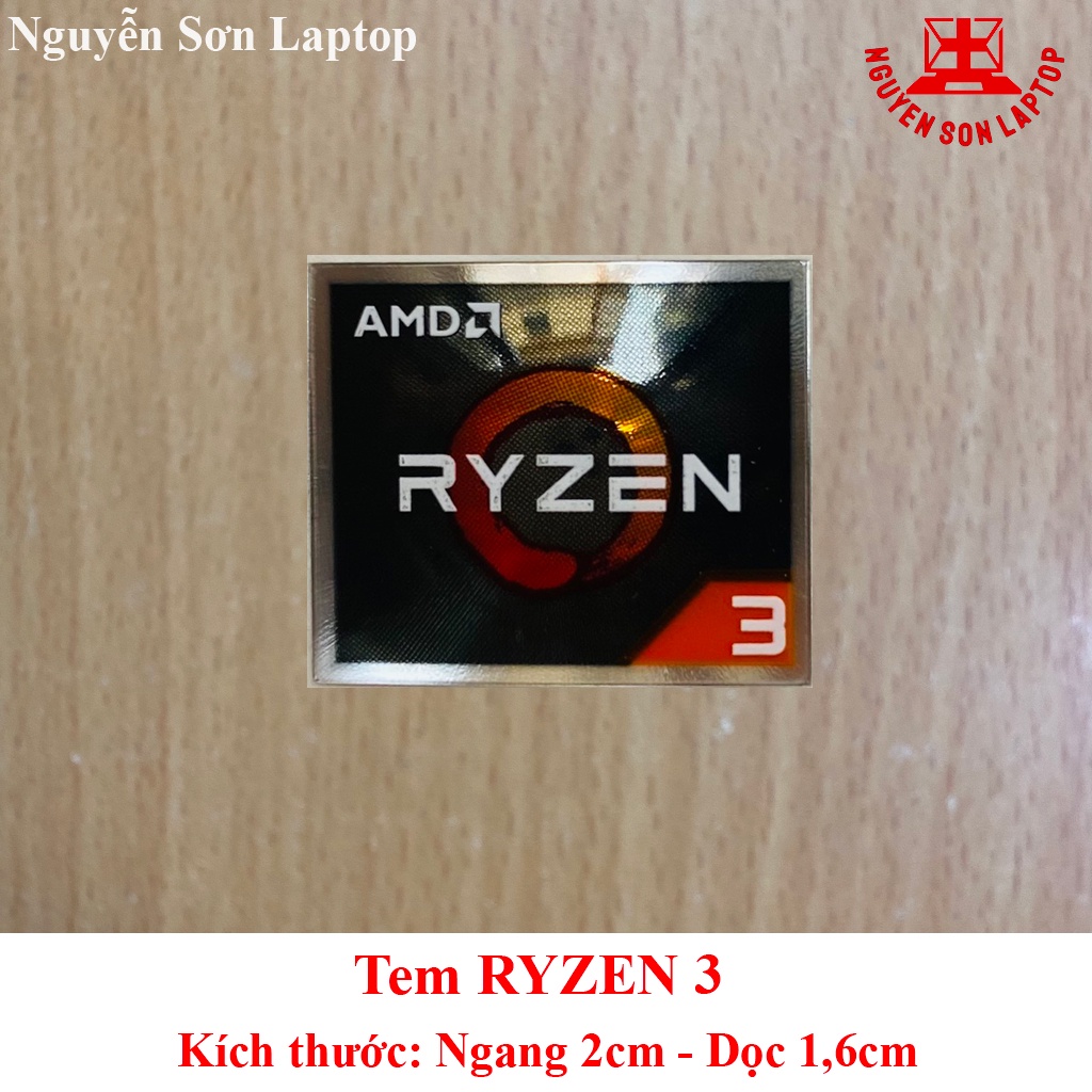Sticker AMD RYZEN 3 / 5 / 7 Tem dán trang trí máy tính, Laptop