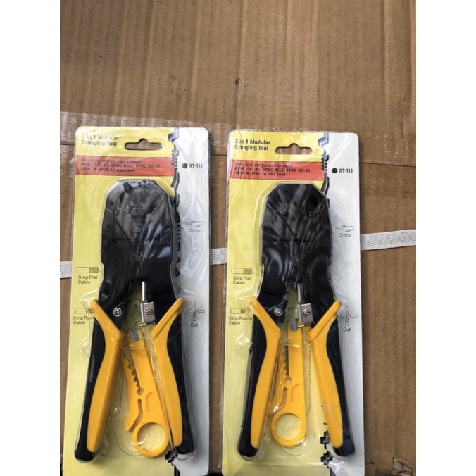 KÌM BẤM MẠNG BOSI HT - 315 (VÀNG) - KÌM BẤM ĐẦU DÂY MẠNG